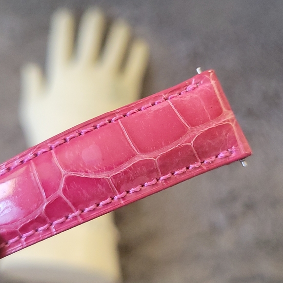 Genuine alligator Michele watch band main image 3